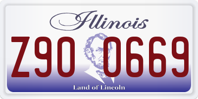 IL license plate Z900669