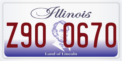 IL license plate Z900670