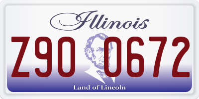 IL license plate Z900672