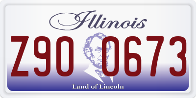 IL license plate Z900673