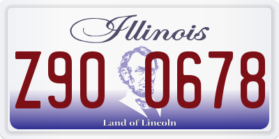 IL license plate Z900678