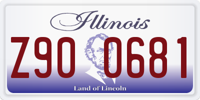 IL license plate Z900681