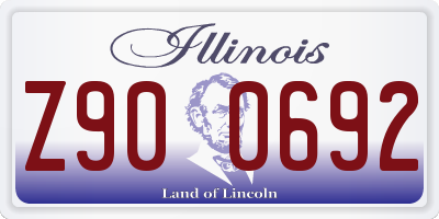IL license plate Z900692
