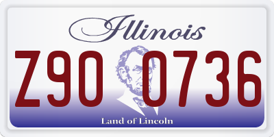 IL license plate Z900736