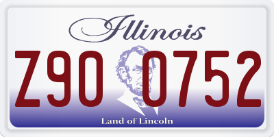 IL license plate Z900752