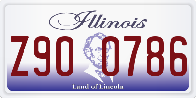 IL license plate Z900786