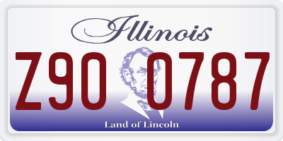 IL license plate Z900787