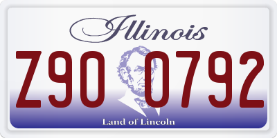 IL license plate Z900792
