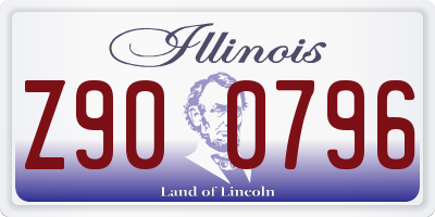 IL license plate Z900796