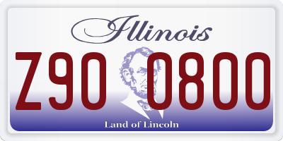 IL license plate Z900800