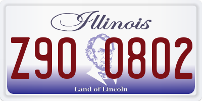 IL license plate Z900802