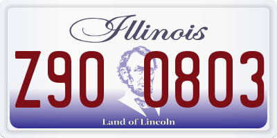 IL license plate Z900803