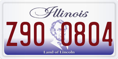 IL license plate Z900804