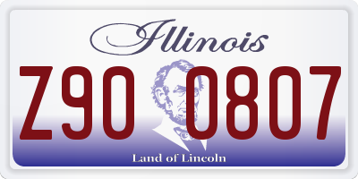 IL license plate Z900807