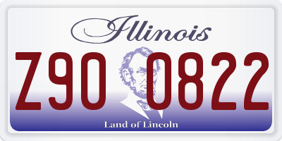 IL license plate Z900822