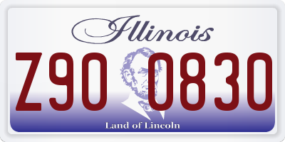 IL license plate Z900830