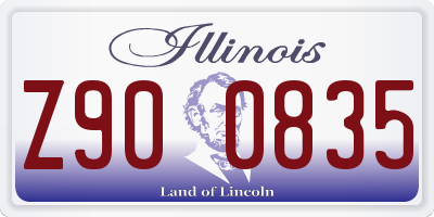 IL license plate Z900835