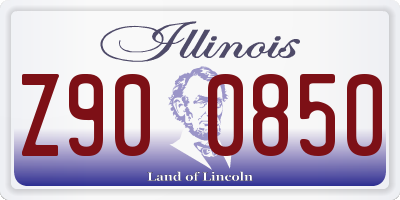 IL license plate Z900850