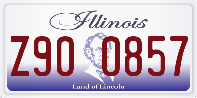 IL license plate Z900857