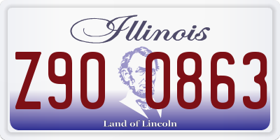 IL license plate Z900863
