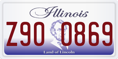 IL license plate Z900869