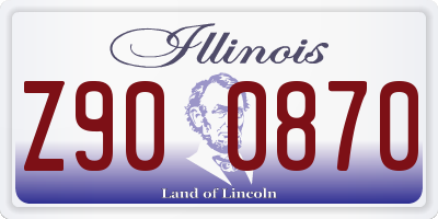 IL license plate Z900870