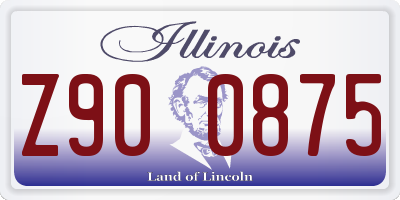 IL license plate Z900875
