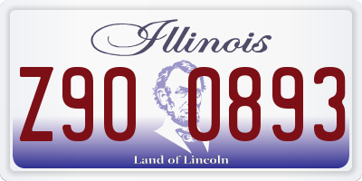 IL license plate Z900893