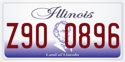 IL license plate Z900896