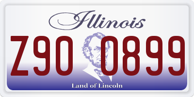 IL license plate Z900899