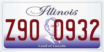 IL license plate Z900932