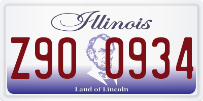 IL license plate Z900934