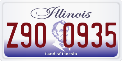 IL license plate Z900935