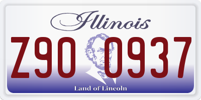 IL license plate Z900937