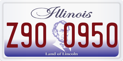 IL license plate Z900950