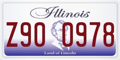 IL license plate Z900978