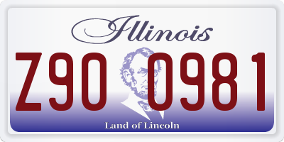 IL license plate Z900981