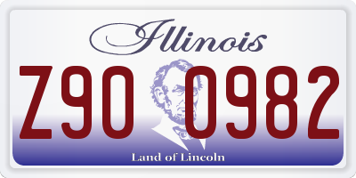 IL license plate Z900982