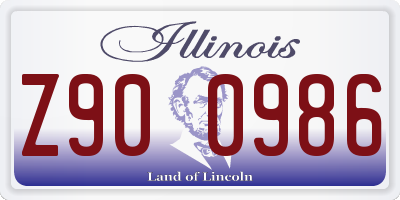 IL license plate Z900986