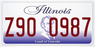 IL license plate Z900987
