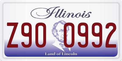 IL license plate Z900992