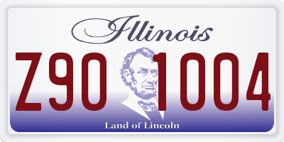 IL license plate Z901004