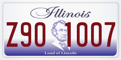 IL license plate Z901007