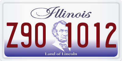 IL license plate Z901012