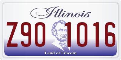 IL license plate Z901016