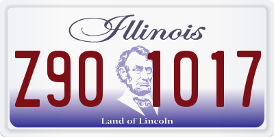 IL license plate Z901017
