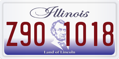 IL license plate Z901018