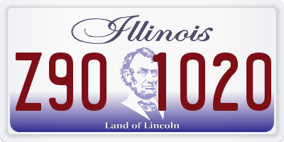 IL license plate Z901020