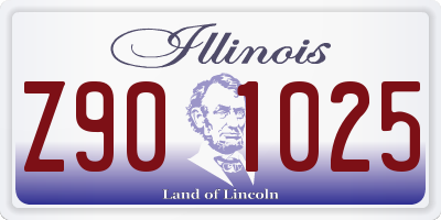 IL license plate Z901025