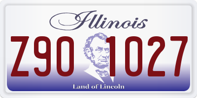 IL license plate Z901027
